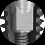 Close view of the wide cutting edge on a DIO VUV fixture